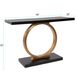 Annular 48 inch Black and Gold Console Table